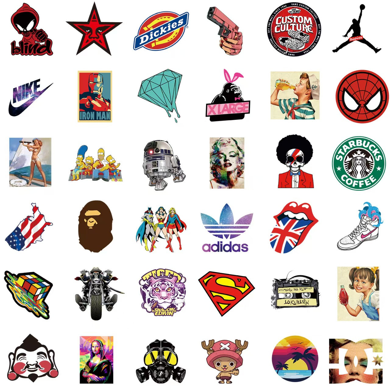 Brand Logo Series 5 – Fan Faves 50pcs Sticker Set – SKU 103240