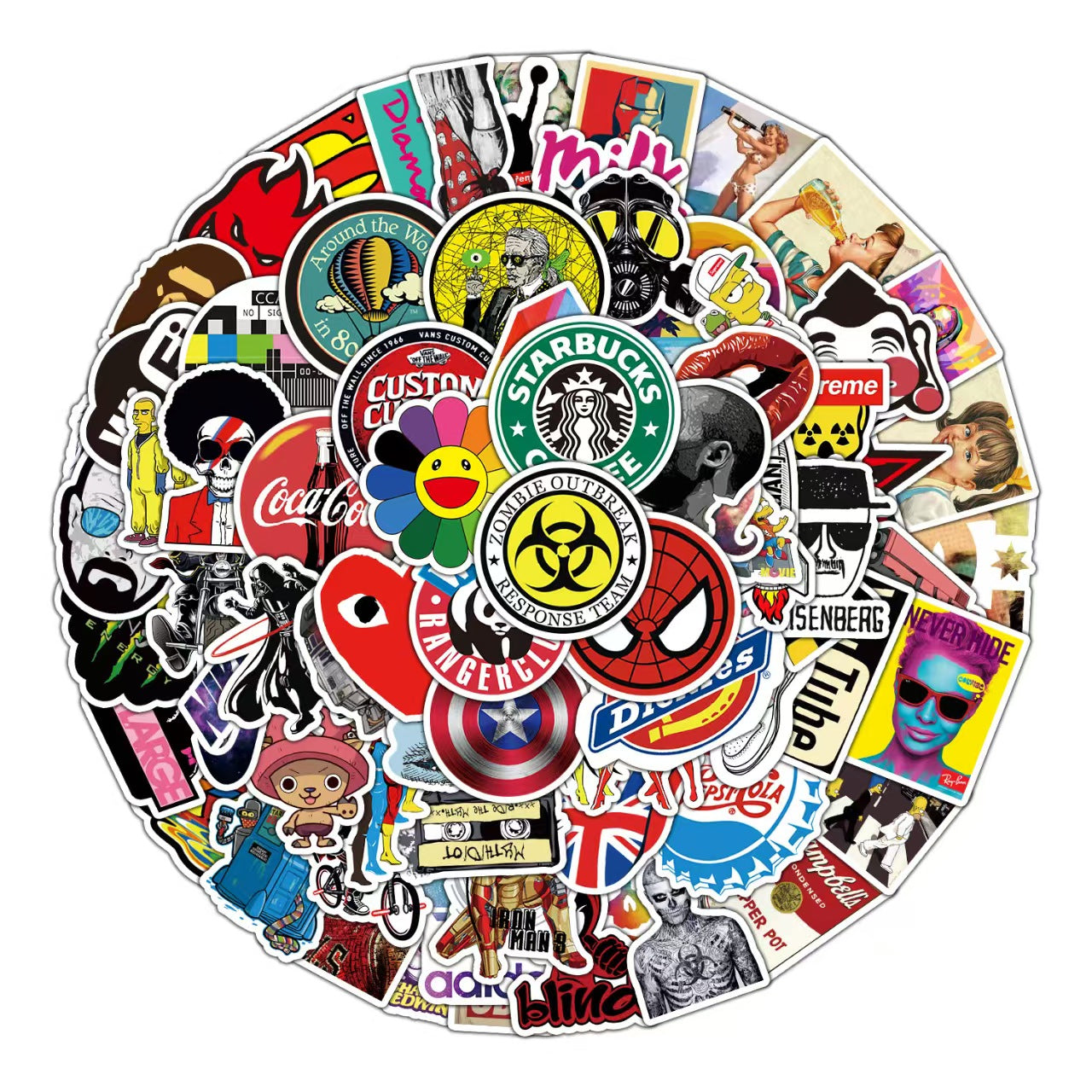Brand Logo Series 5 – Fan Faves 50pcs Sticker Set – SKU 103240