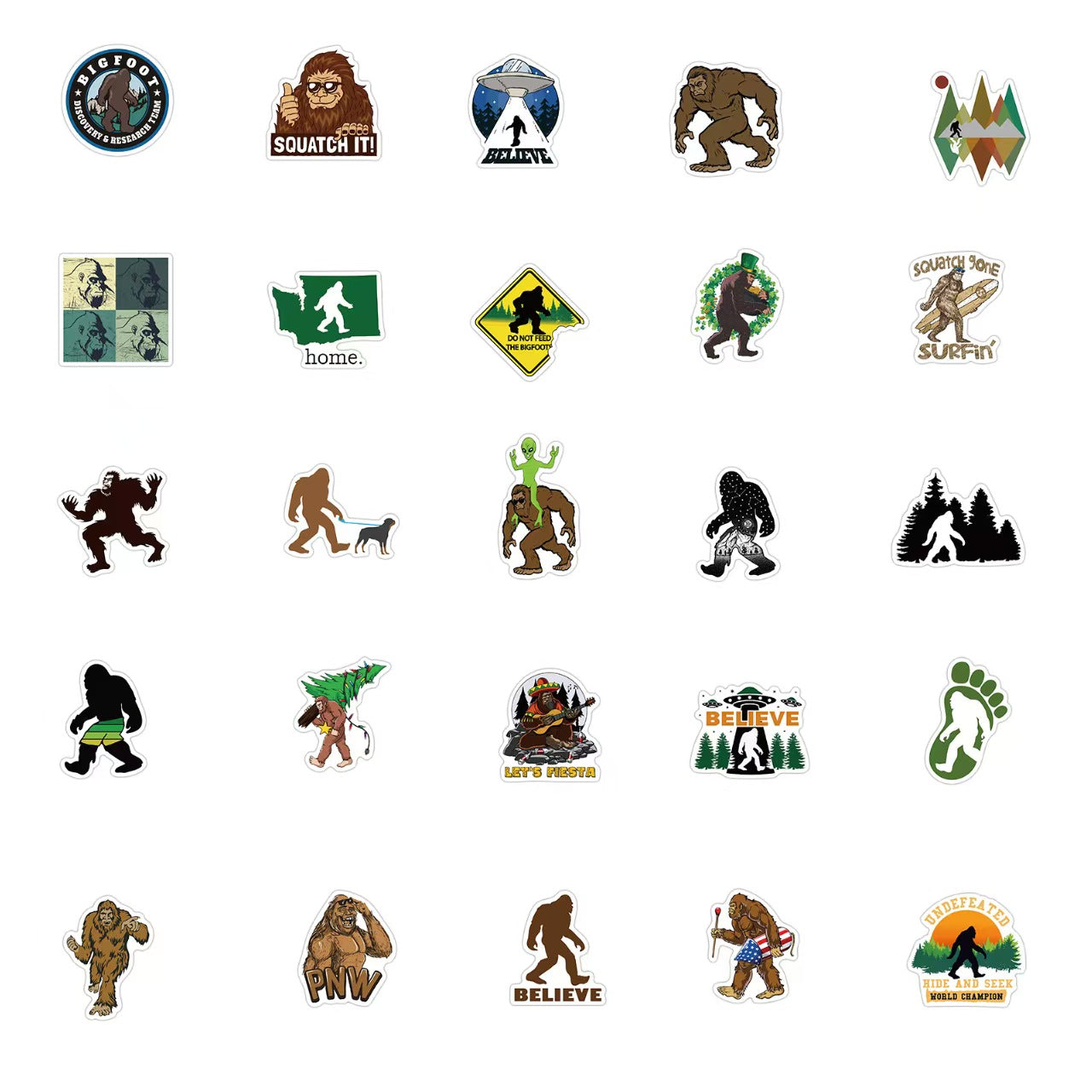 Bigfoot 50pcs Sticker Set – SKU 103136
