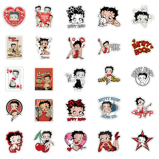 Betty Boop 50pcs Sticker Set – SKU 103177