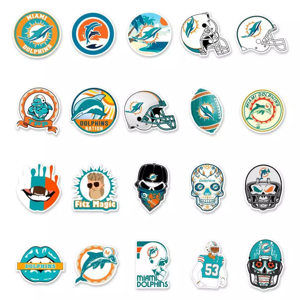 Miami Dolphins Sticker Set 50pcs 103196
