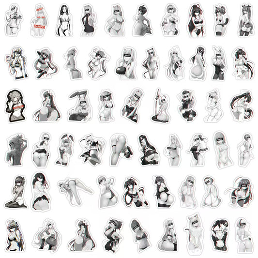 50 Pcs Wafiu Black & White Stickers 103140